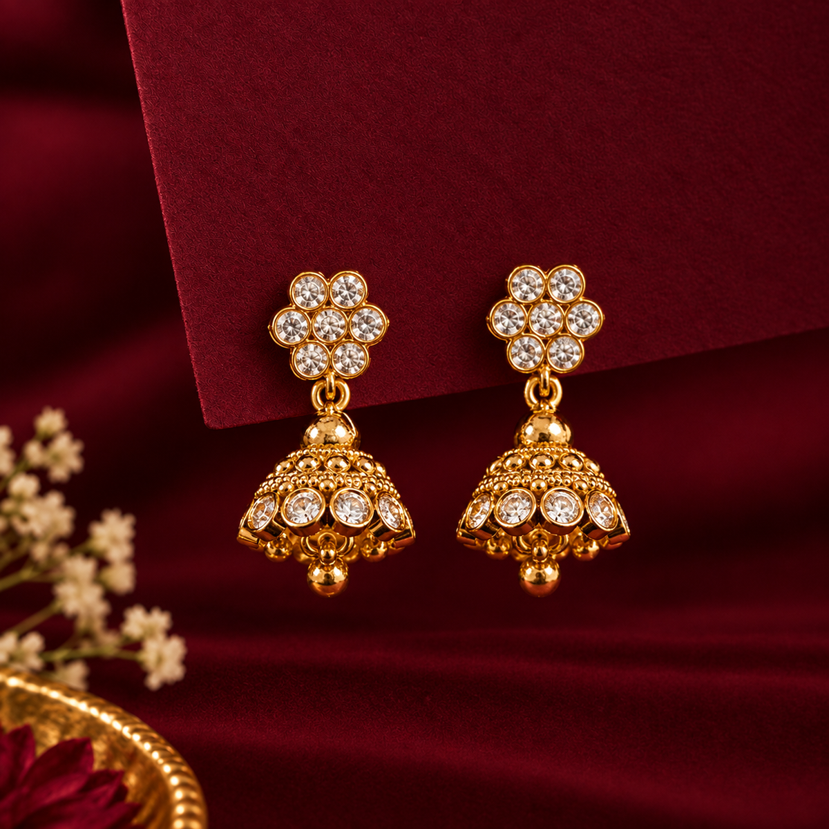 Panchaloha CZ Jhumka