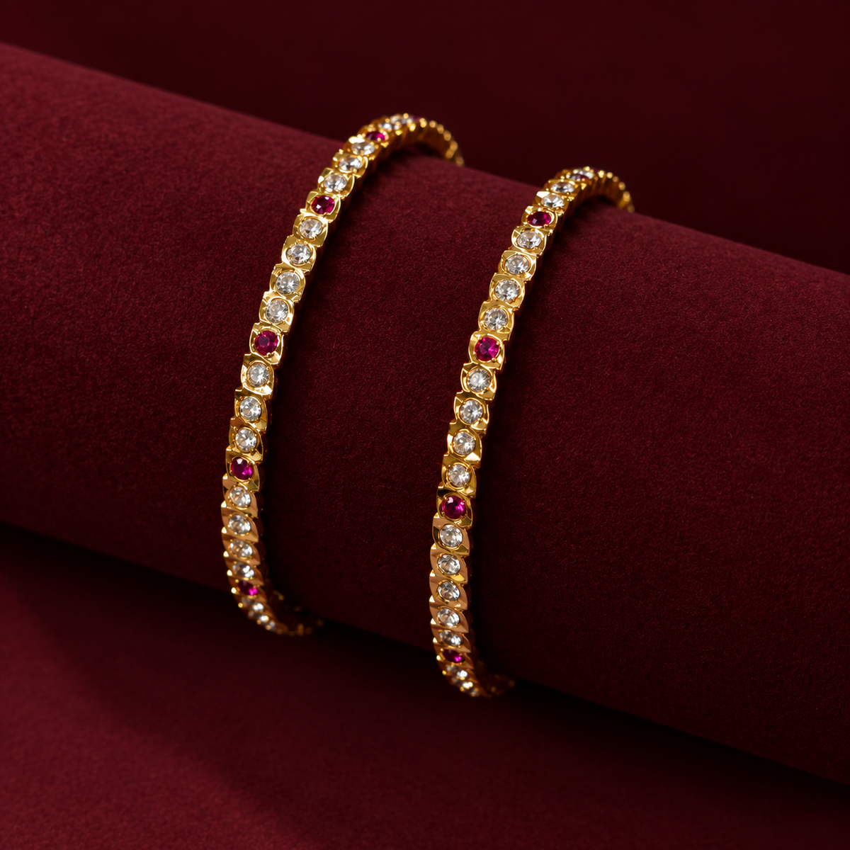 Panchaloha CZ & Ruby Bangles